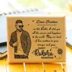 Personalized Engraved Rakhi Wooden Photo Frame for Brother