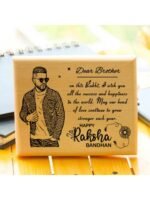 Personalized Engraved Rakhi Wooden Photo Frame for Brother