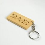 Personalized Dad Engraved Wooden Keychain